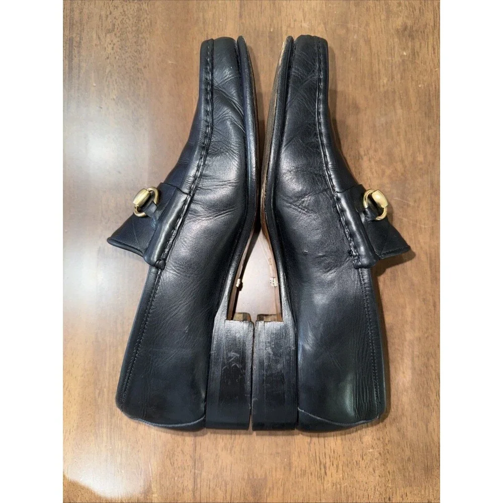 Gucci Horsebit Black Leather Men’s Loafers - 10.5